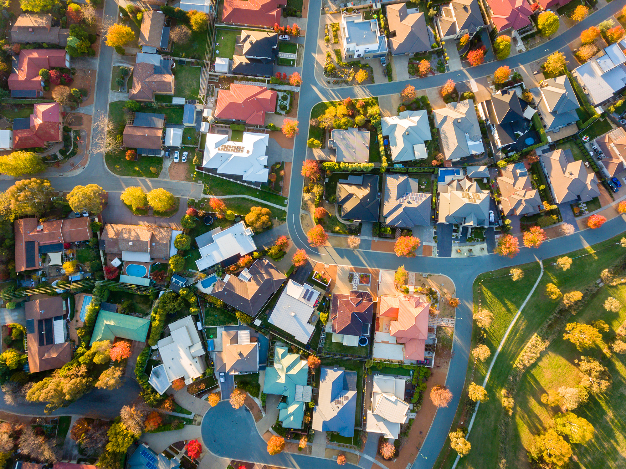 Overhead Image of a neighborhood